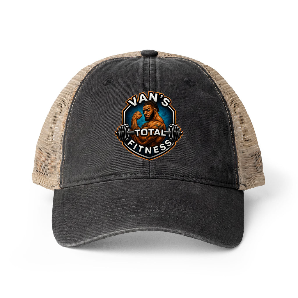 Van's Total Fitness Washed Mesh- Ponytail Back Cap