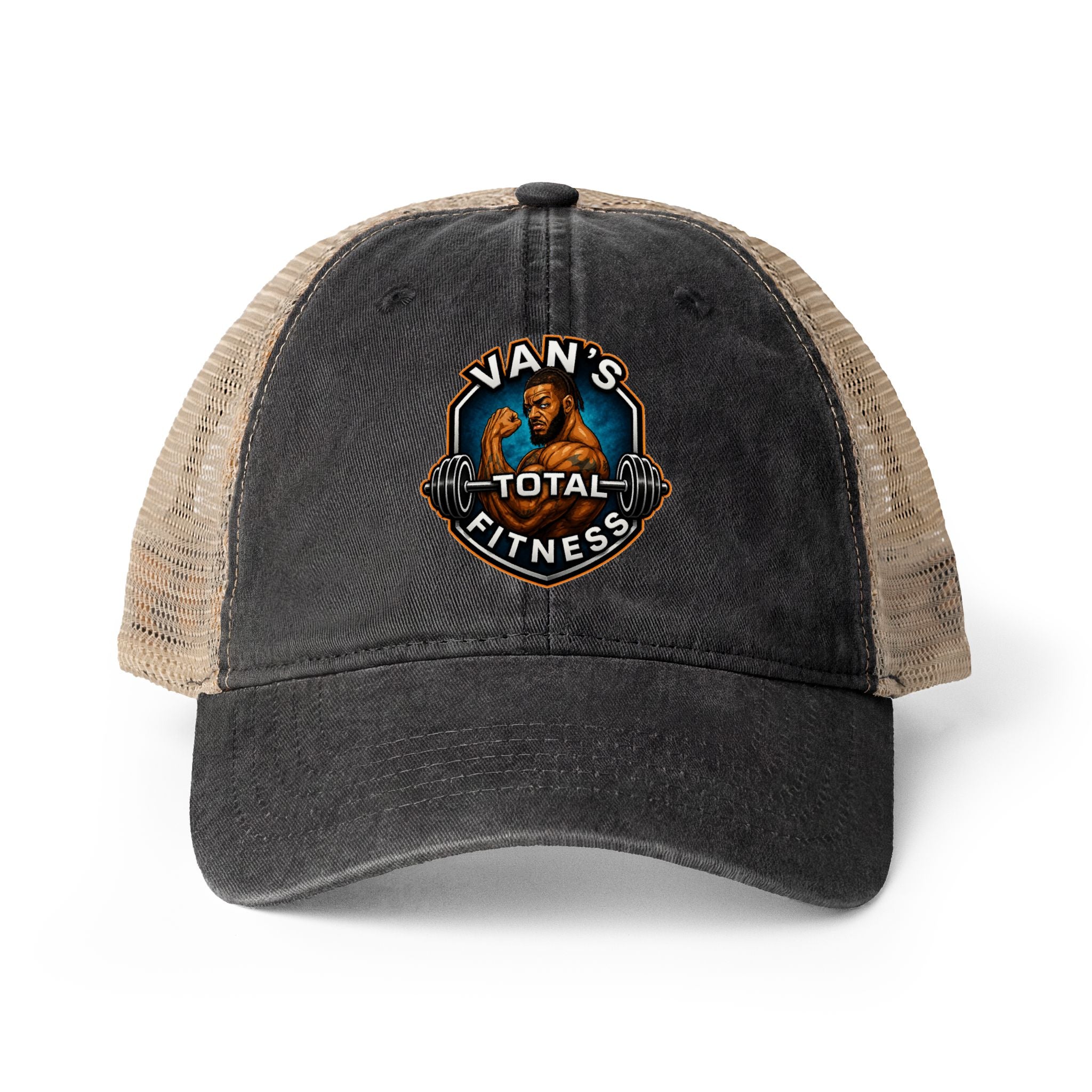 Van's Total Fitness Washed Mesh- Ponytail Back Cap