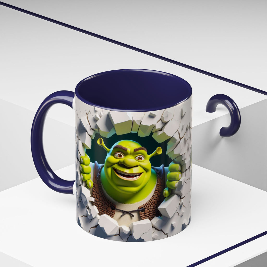Shrek Peekaboo Accent Coffee Mug — Funny Green Ogre Ceramic 11/15oz