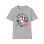 I Don’t Struggle I Shine Unicorn T-Shirt — Cute Rainbow Weightlifting Motivational Tee