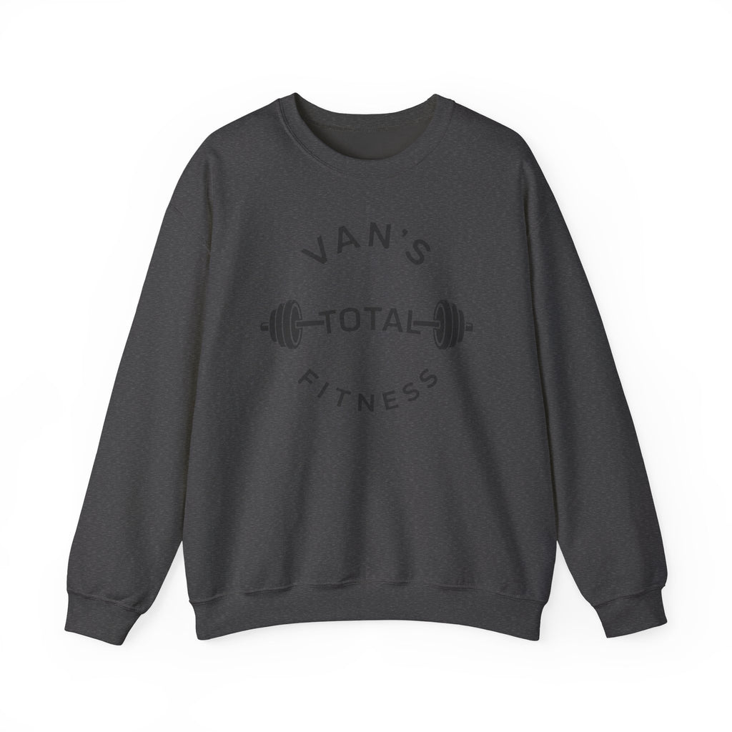 Fitness Crewneck Sweatshirt — "Van's Total Fitness" Barbell Logo