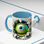 Monster's Inc Mike Peekaboo Coffee Mug – Cute One-Eyed Cartoon Accent Mug (11/15oz)