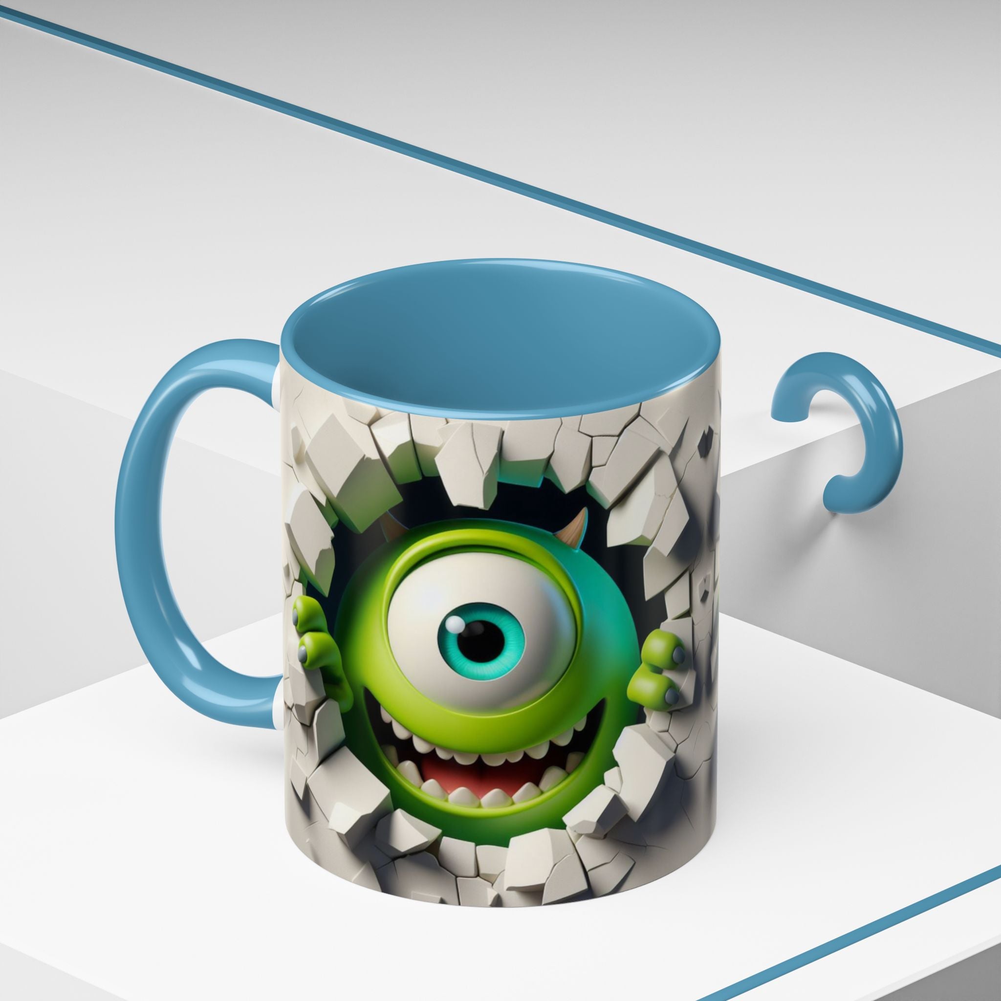 Monster's Inc Mike Peekaboo Coffee Mug – Cute One-Eyed Cartoon Accent Mug (11/15oz)