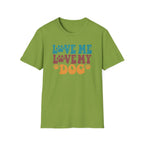Love Me Love My Dog T-Shirt — Retro Paw Print Dog Lover Tee