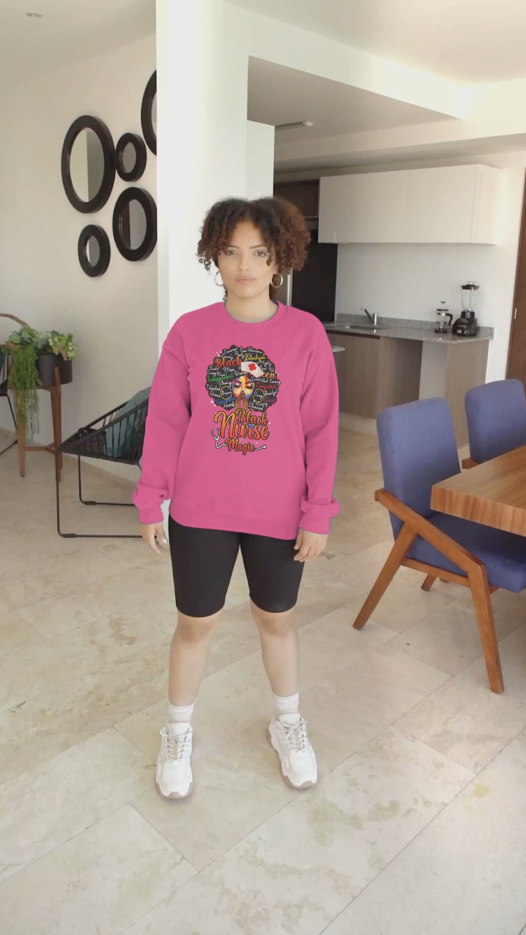 Black Nurse Magic Sweatshirt w/Black Afro