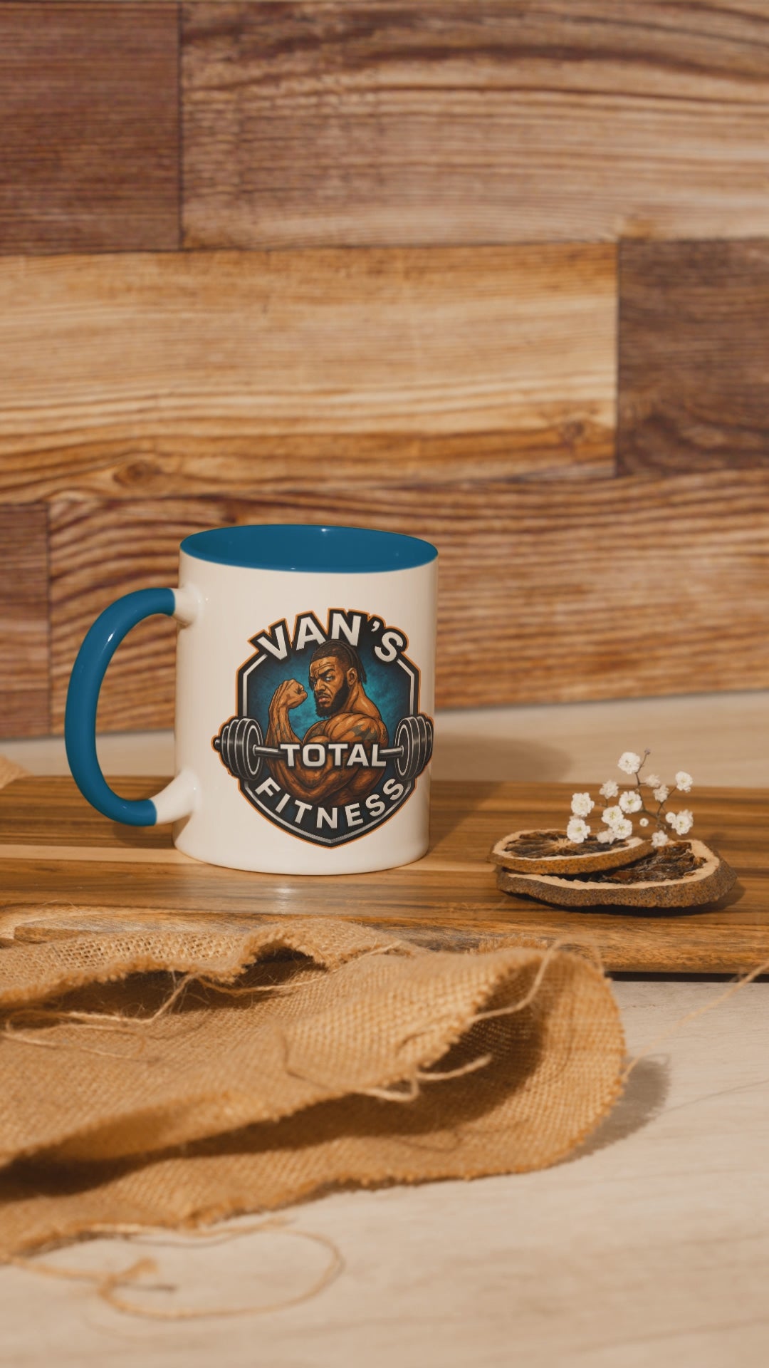 Van's Total Fitness Logo Mug - Accent Rim & Handle 11oz/15oz