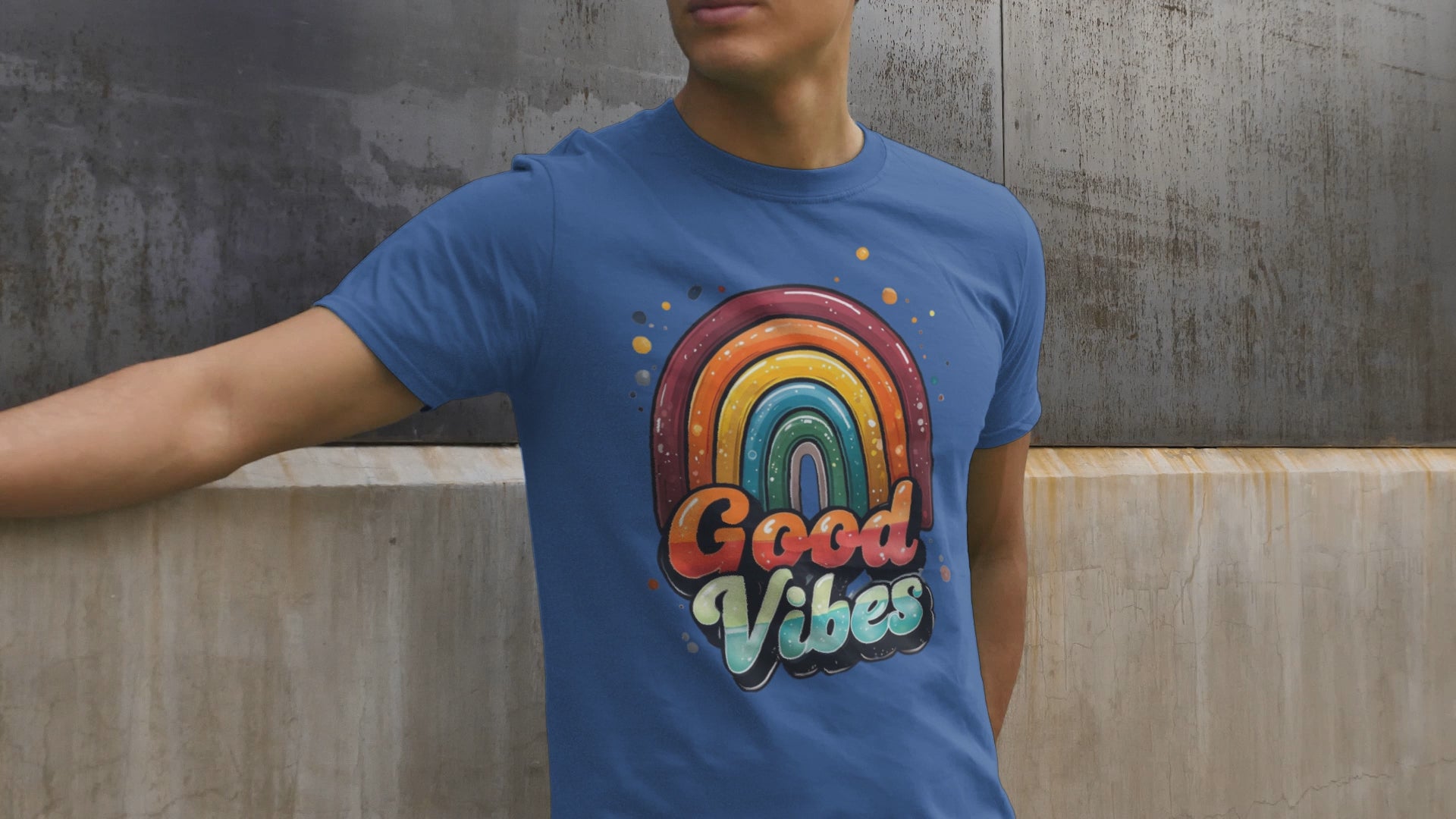 Good Vibes Retro Rainbow T-Shirt
