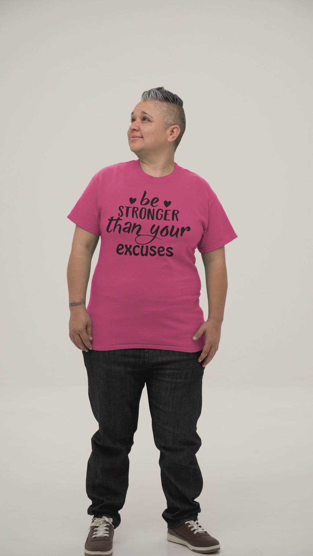 "Be Stronger Than Your Excuses" Inspirational Gym Tee - Motivational T-Shirt